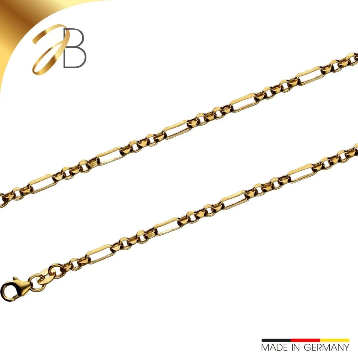 JB Collier Edle Fantasiekette 375 Gelbgold 9 Kt 45 cm