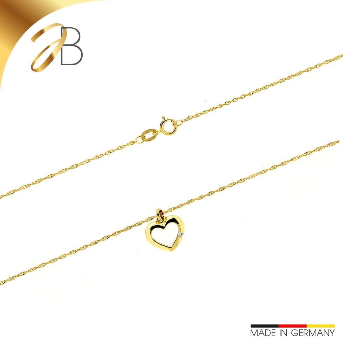 JB Collier Edle Goldkette Singapurkette 375 Gelbgold 9 Karat