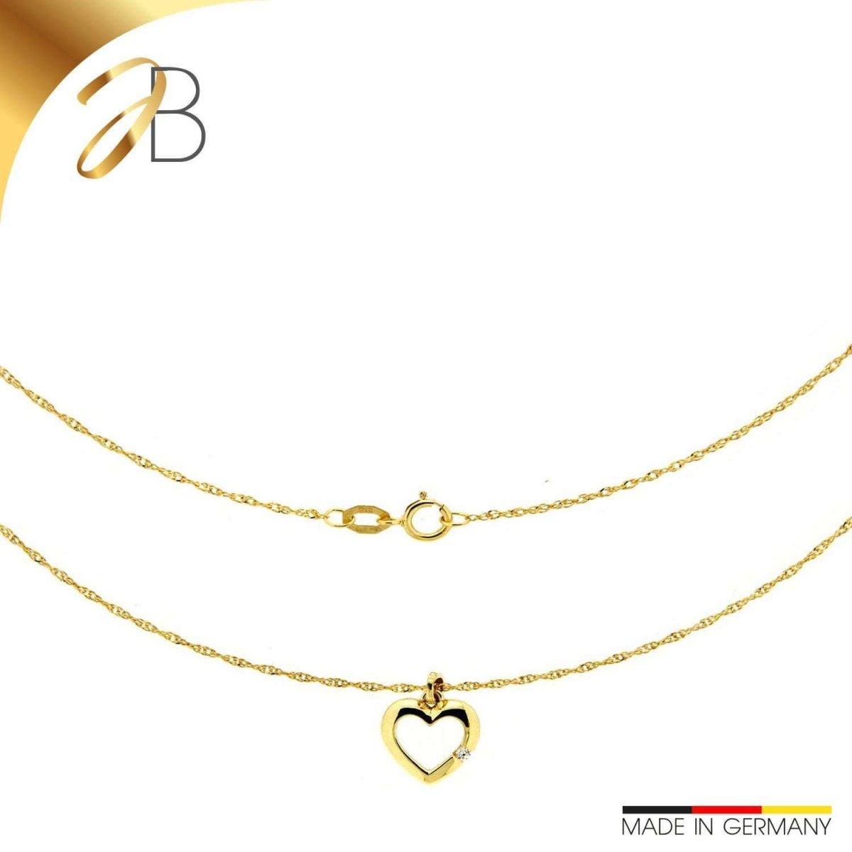 JB Collier Edle Goldkette Singapurkette 375 Gelbgold 9 Karat