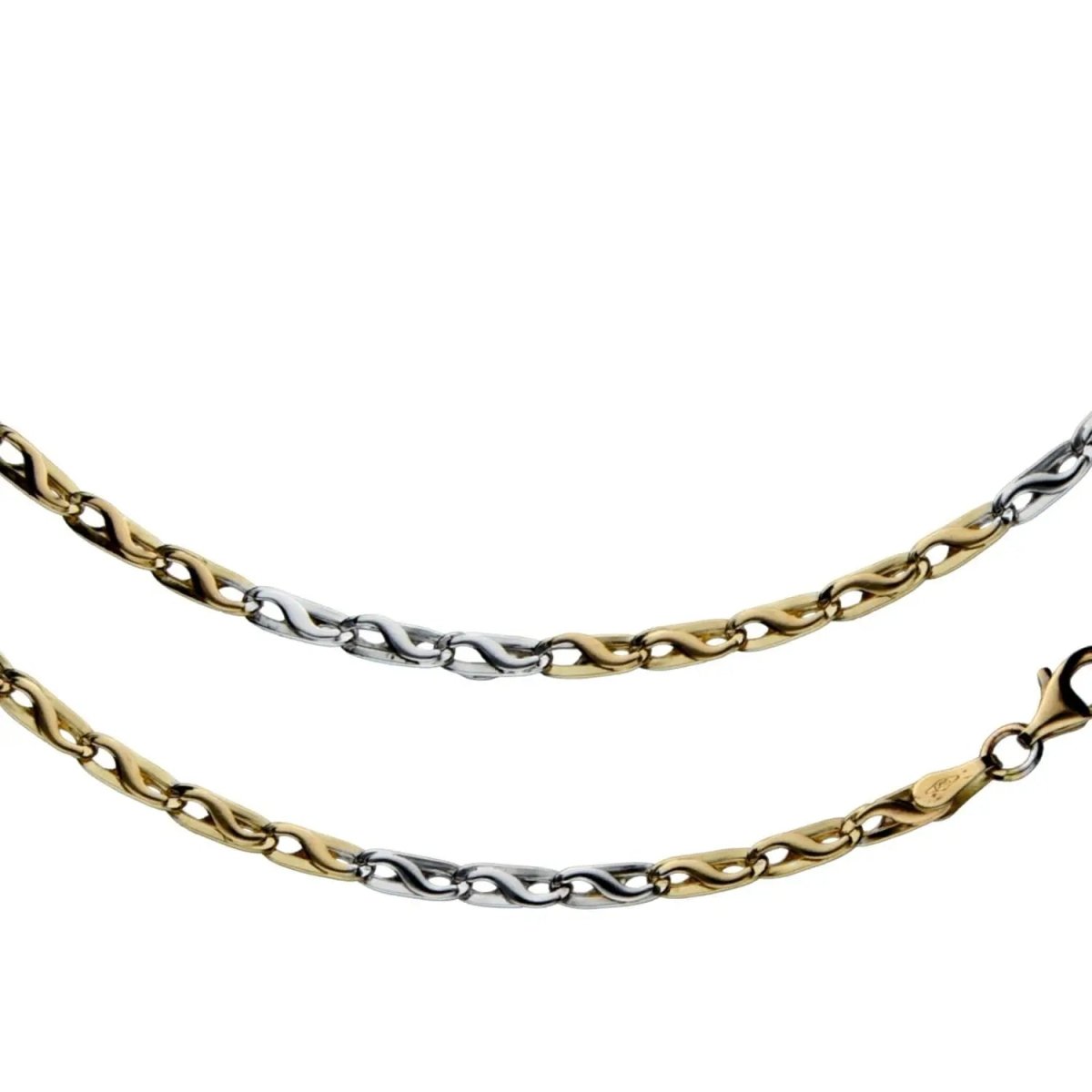 JB Collier Fantasiekette 3,4 mm 750 Rhodiniert G - W 45 cm