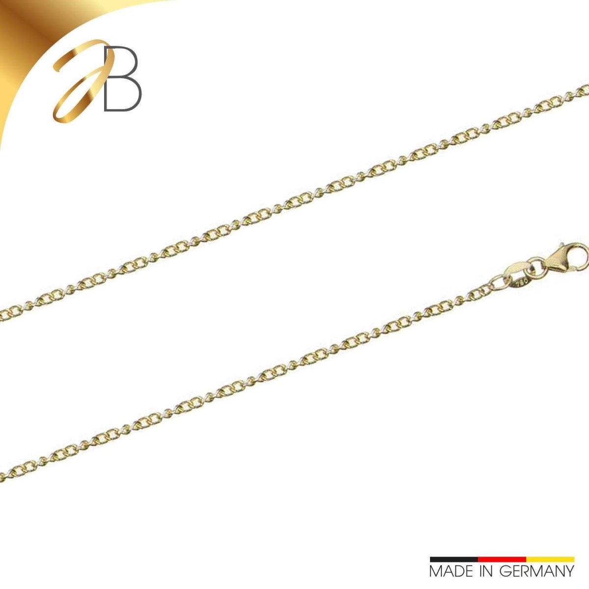 JB Collier Fantasiekette 750 Rhodiniert Gold Weiß Elegant