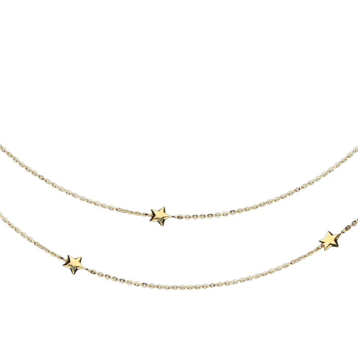 JB Collier Goldkette Ankerkette Diamantiert 375 Gelbgold 9 Kt 38 cm