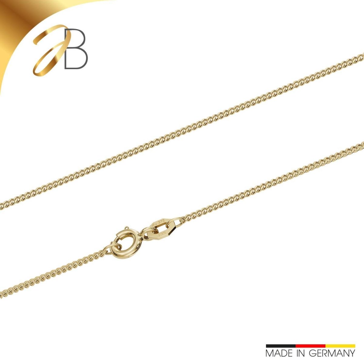 JB Collier Goldkette Panzerkette 1,2 mm 375 Gelbgold 9 Kt