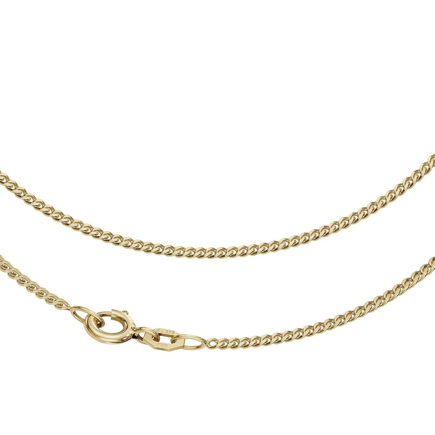 JB Collier Goldkette Panzerkette 1,7 mm 375 Gelbgold 9 Kt 38 - 55 cm