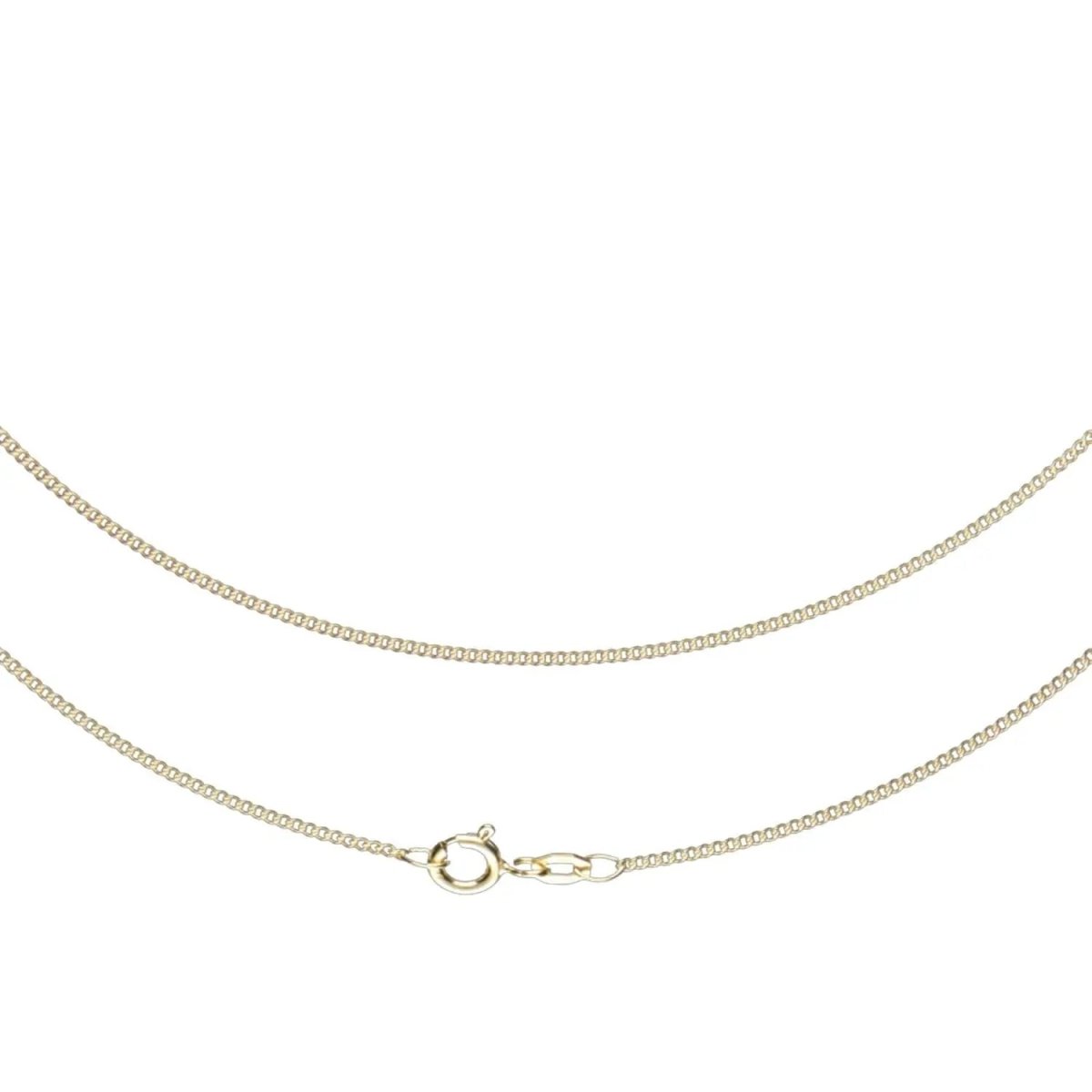 JB Collier Goldkette Panzerkette Rund 375 Gelbgold 9 Kt 1,4 mm 45 cm