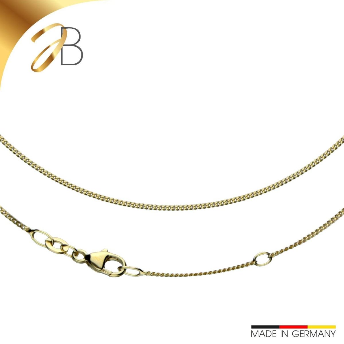 JB Collier Goldkette Veneziakette 1,1 mm 375 Gelbgold 9 Kt