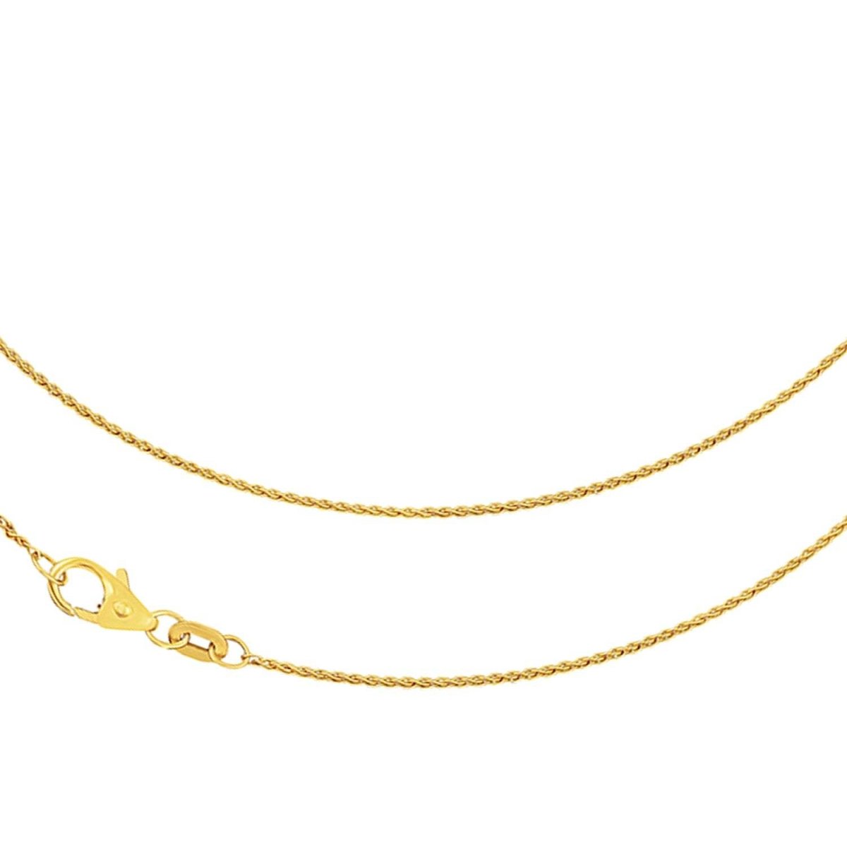 JB Collier Goldkette Zopfkette 375 Gelbgold 9 Kt 1,1 mm Fein
