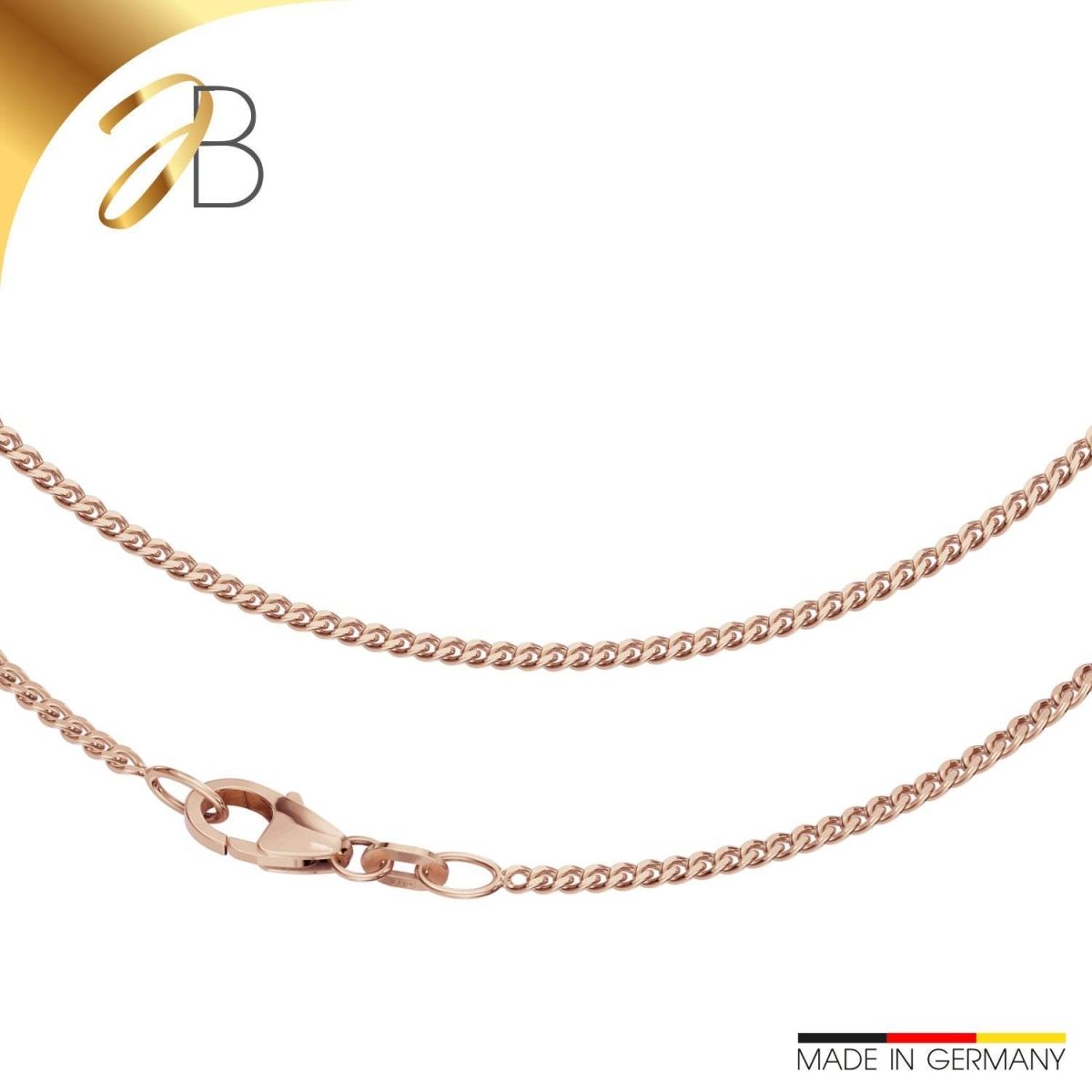 JB Collier Panzerkette 1,7 mm 750 Rotgold Elegantes Design