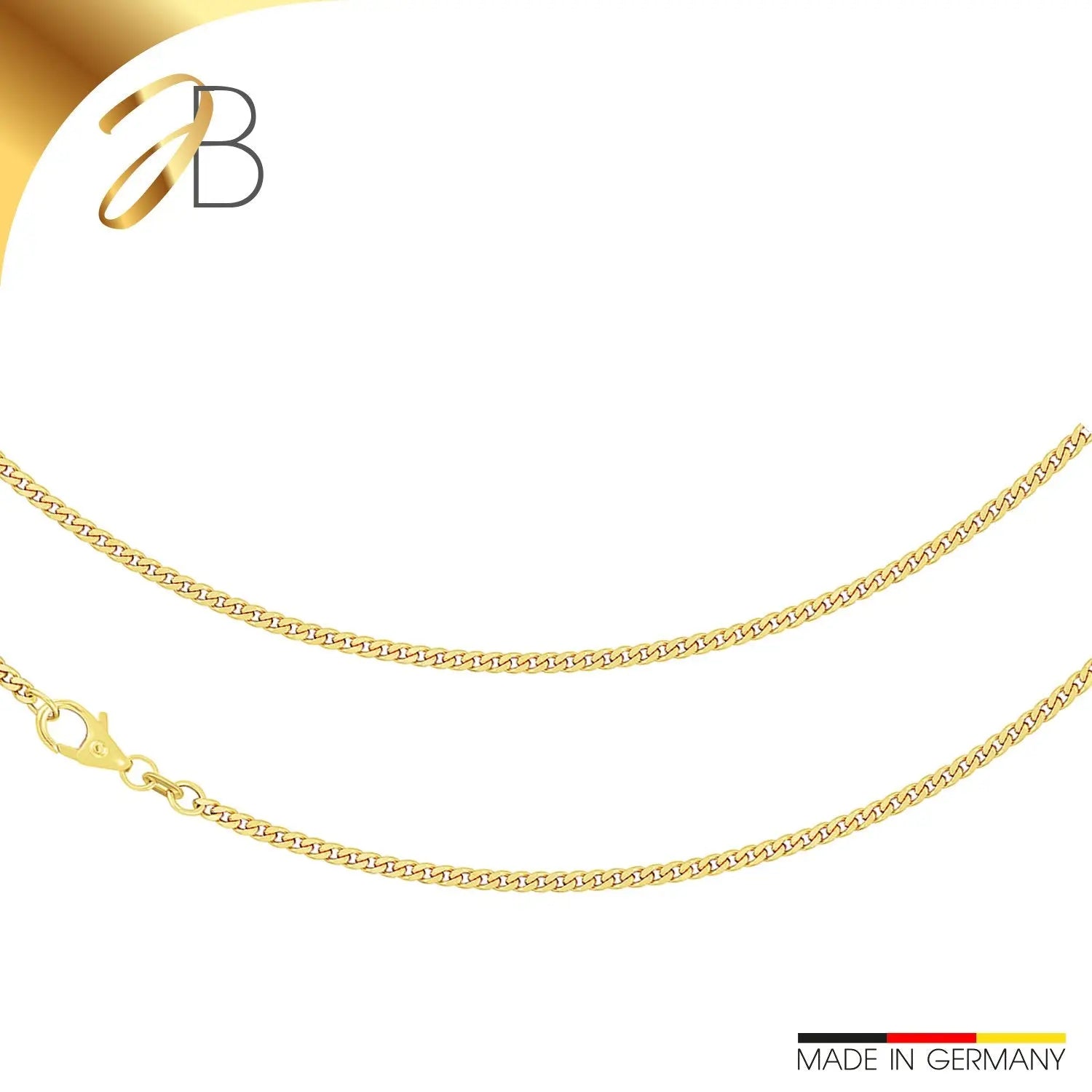 JB Collier Panzerkette 2,4 mm 750 Gelbgold 36 - 60 cm