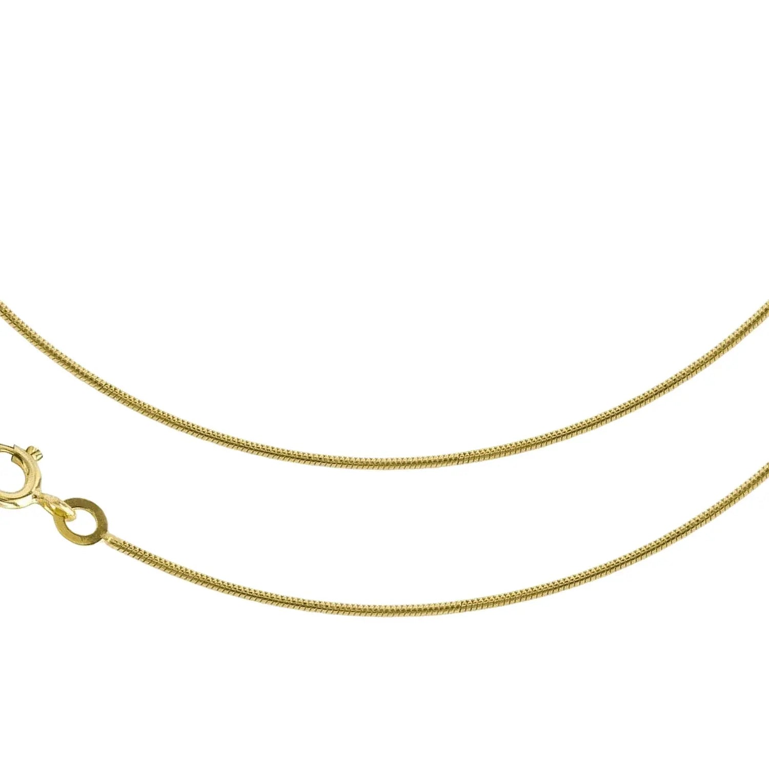 JB Collier Schlangenkette 1,1 mm 333 585 Gelb - & Weißgold 40 - 50 cm
