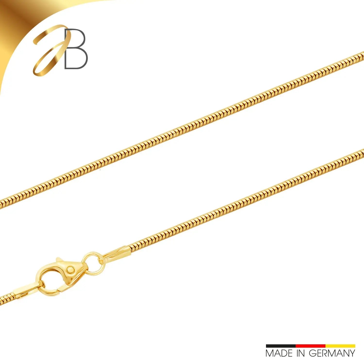 JB Collier Schlangenkette 1,2 mm 750 Gelbgold 36 - 60 cm