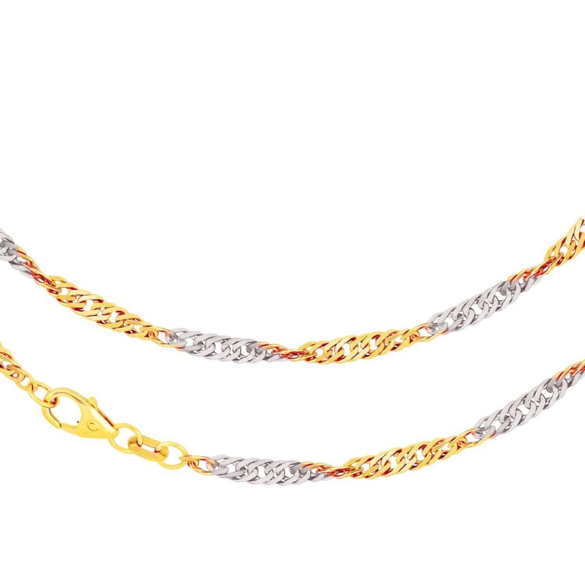 JB Collier Singapurkette Rund 2,9 mm 585 Gold Rhodiniert