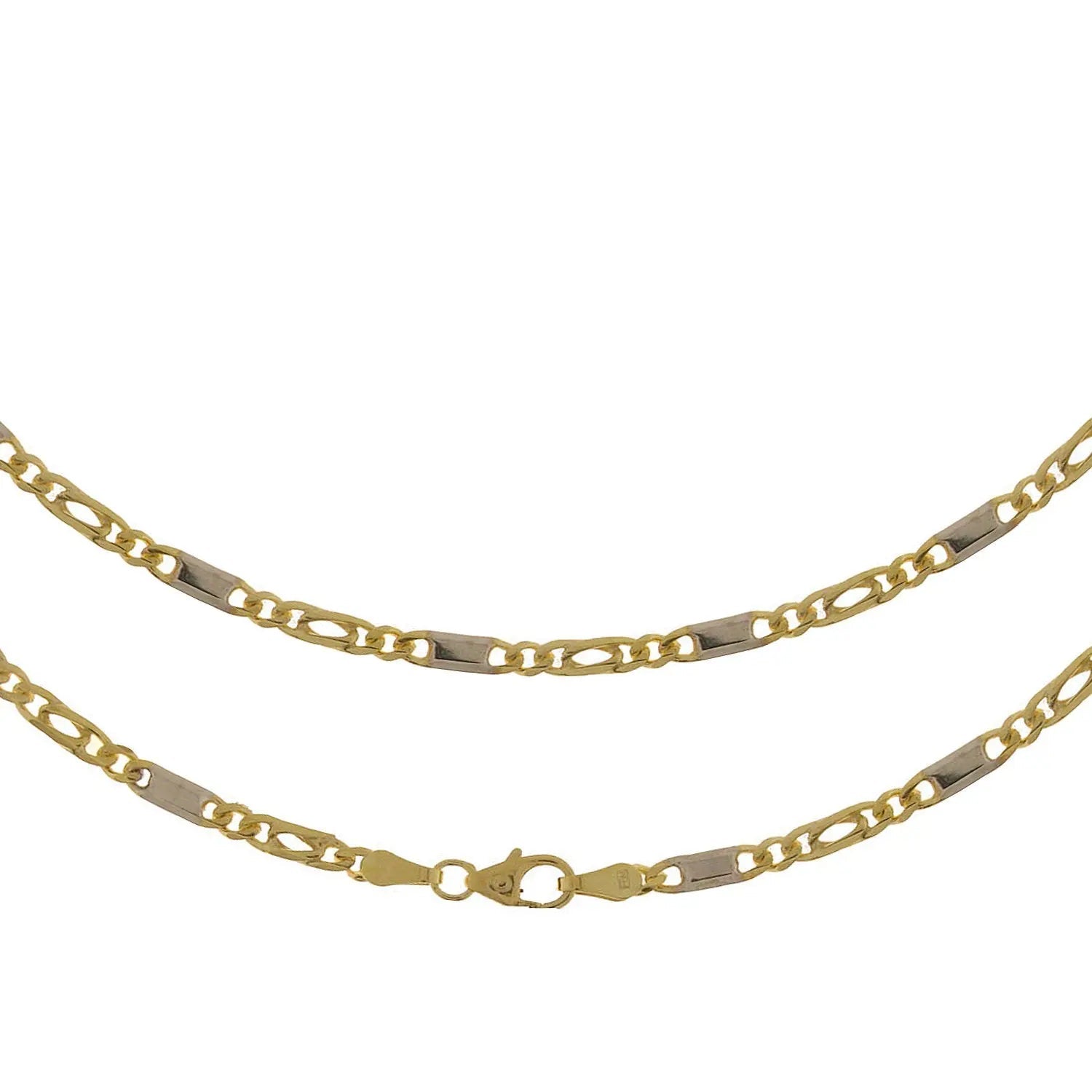 JB Collier Tigerkette rund 3,0 mm 585 Rhodiniert 42 - 60 cm