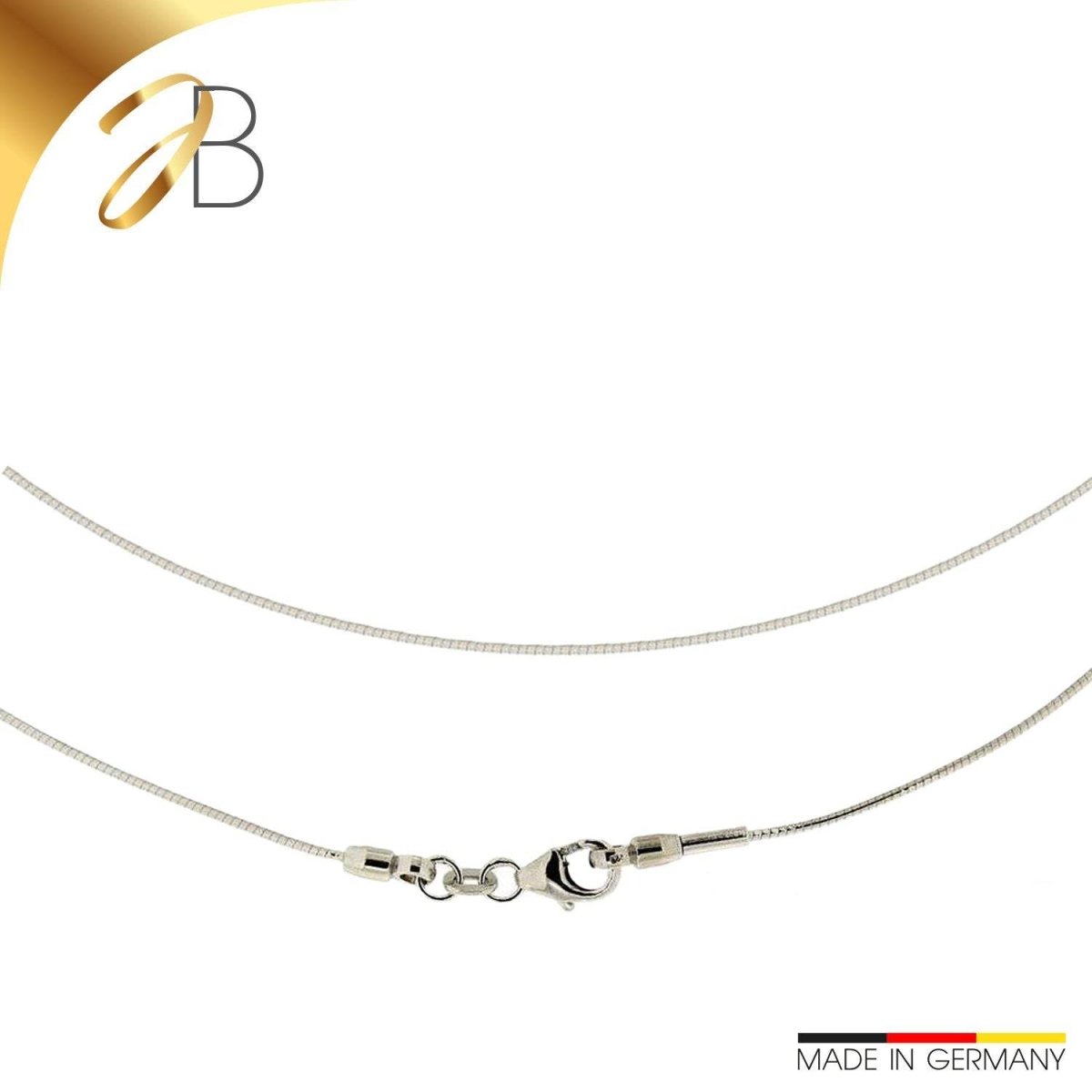 JB Collier Tondakette 0,8 mm aus 750 Weißgold filigran elegant