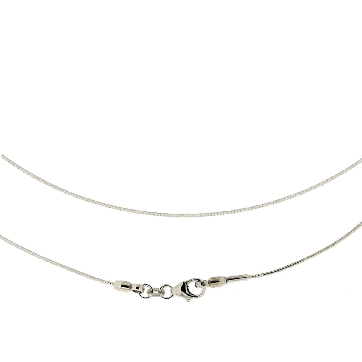 JB Collier Tondakette 0,8 mm aus 750 Weißgold filigran elegant