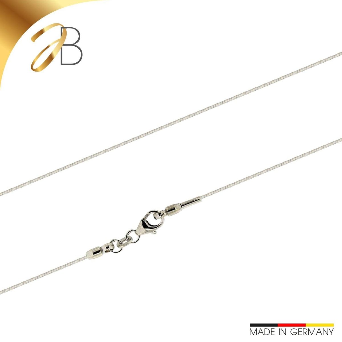 JB Collier Tondakette 0,8 mm aus 750 Weißgold filigran elegant