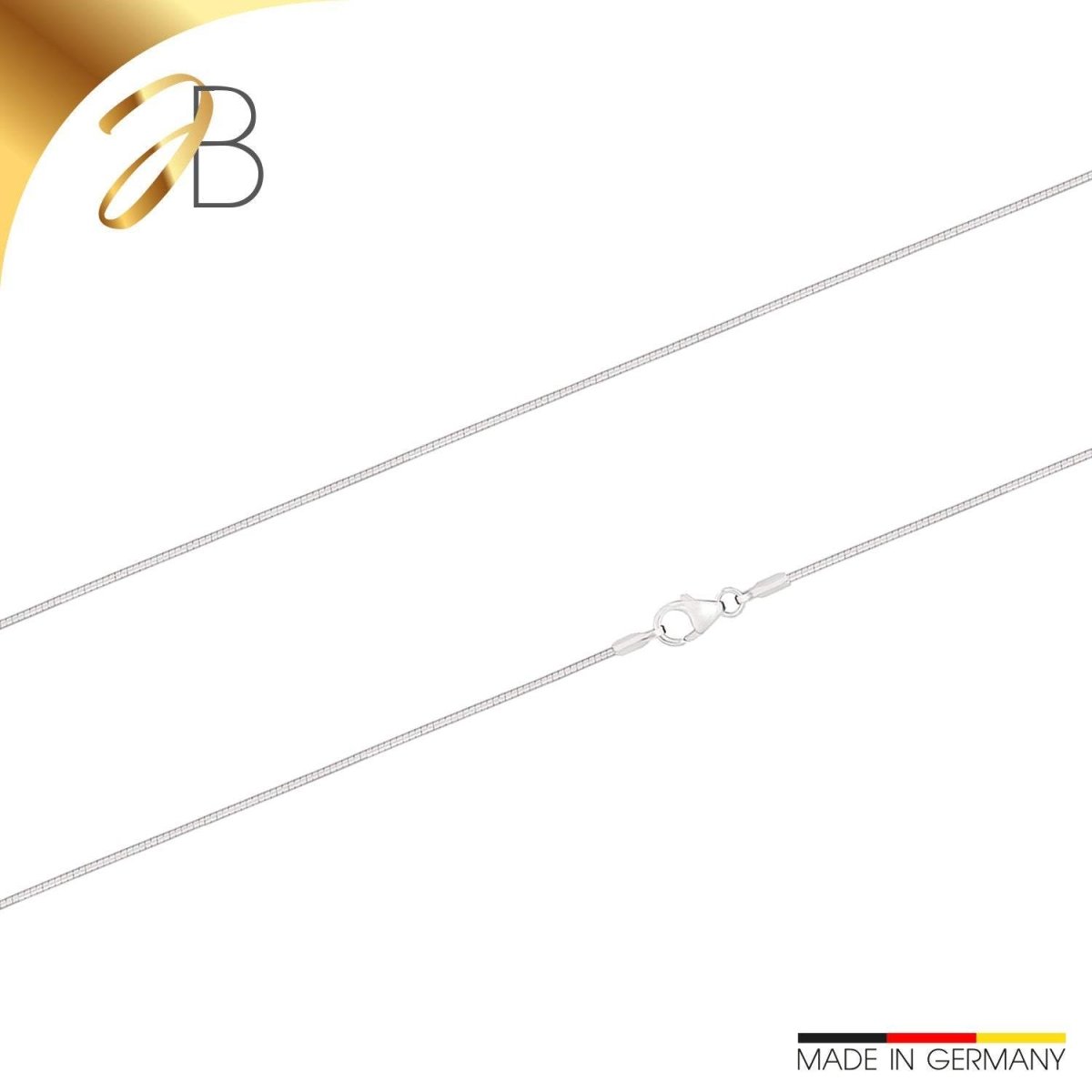 JB Collier Tondakette 1,0 mm 585 Weißgold Elegante Kette