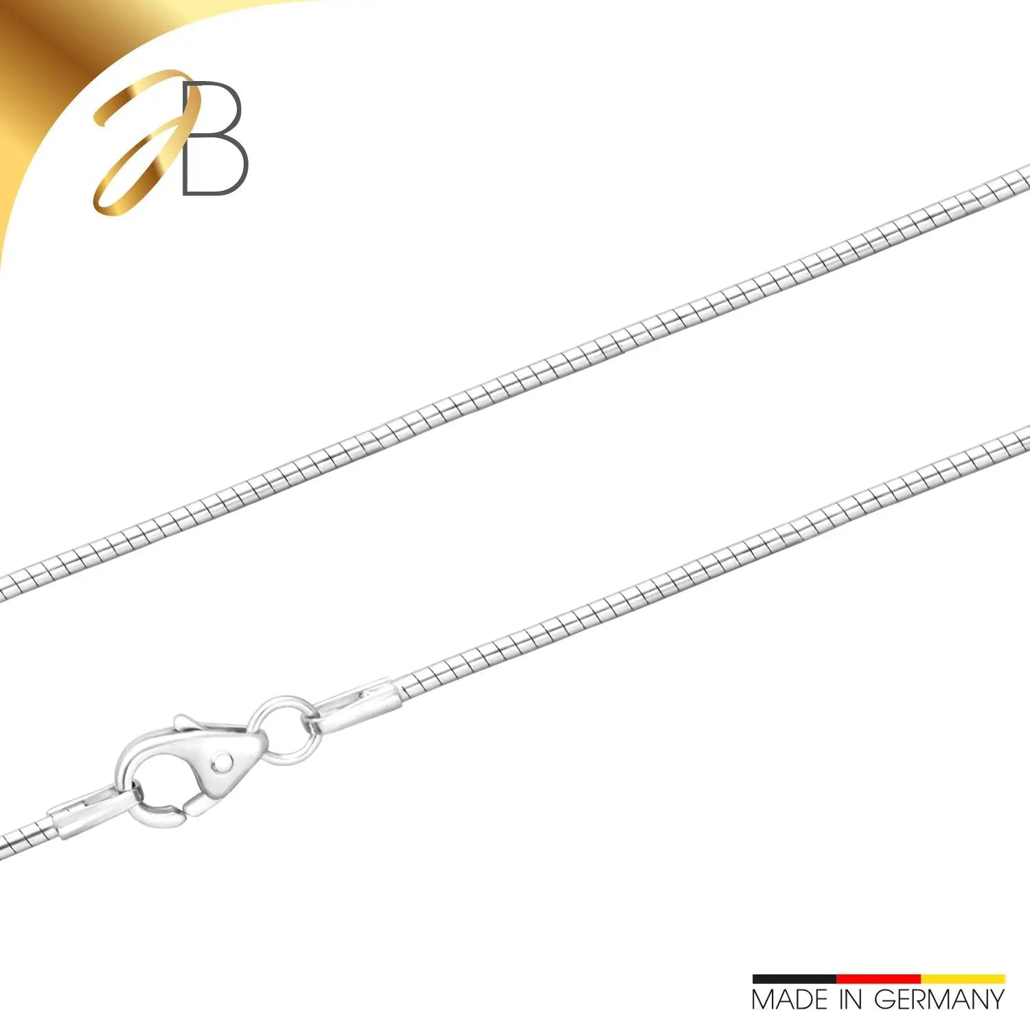 JB Collier Tondakette 1,2 mm 750 Weißgold 36 - 60 cm