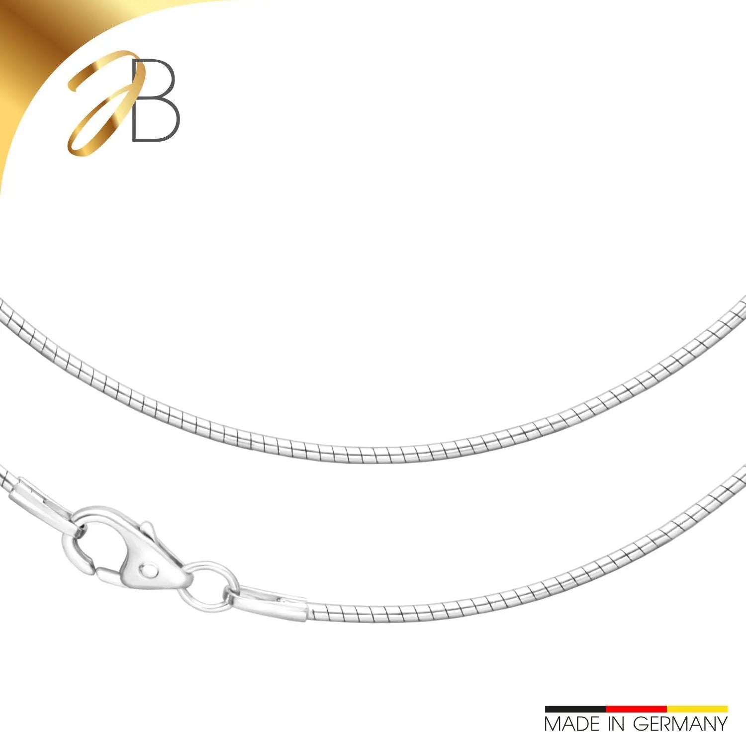 JB Collier Tondakette 1,2 mm 750 Weißgold 36 - 60 cm