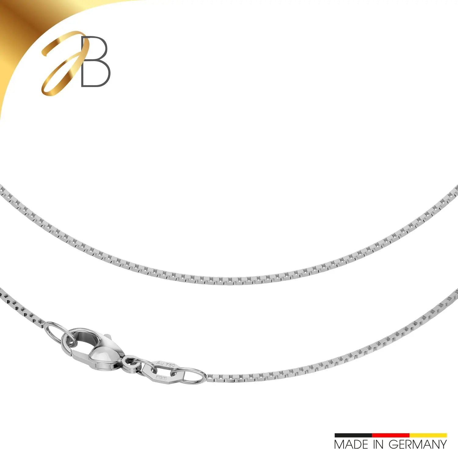 JB Collier Veneziakette 0,9 mm 750 Weißgold 36 - 60 cm