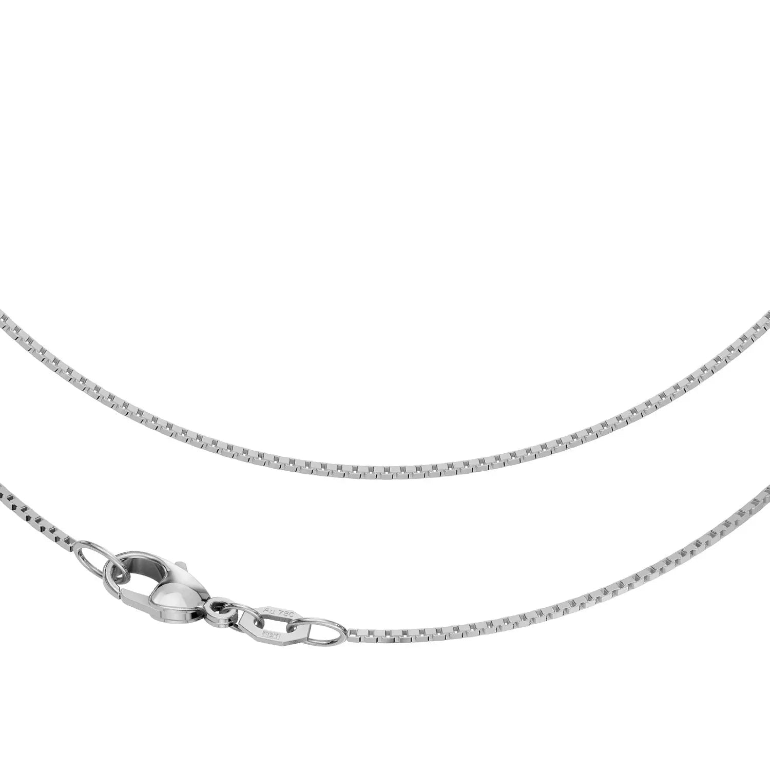 JB Collier Veneziakette 0,9 mm 750 Weißgold 36 - 60 cm