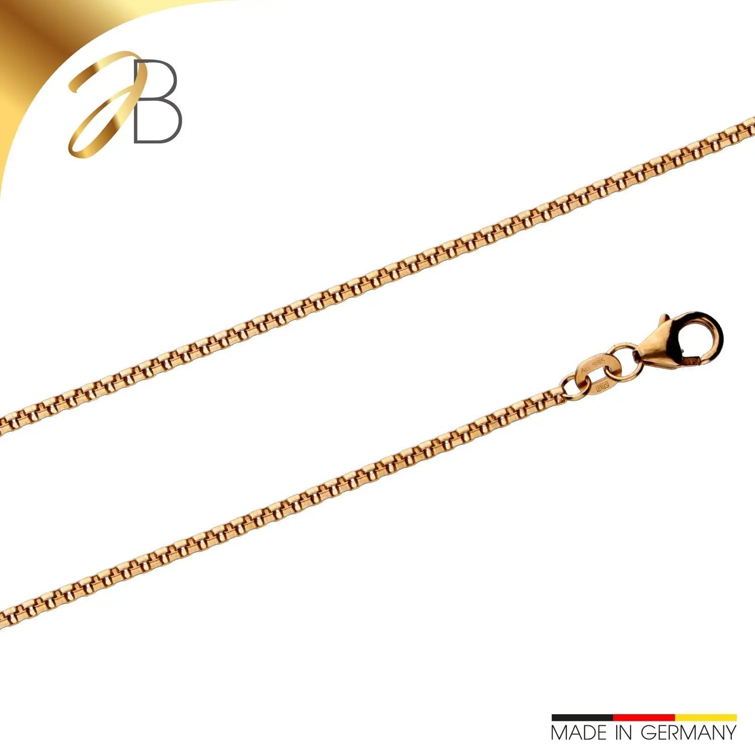 JB Collier Veneziakette 1,5 mm Rotgold 585 - 14 Kt 45 - 60 cm