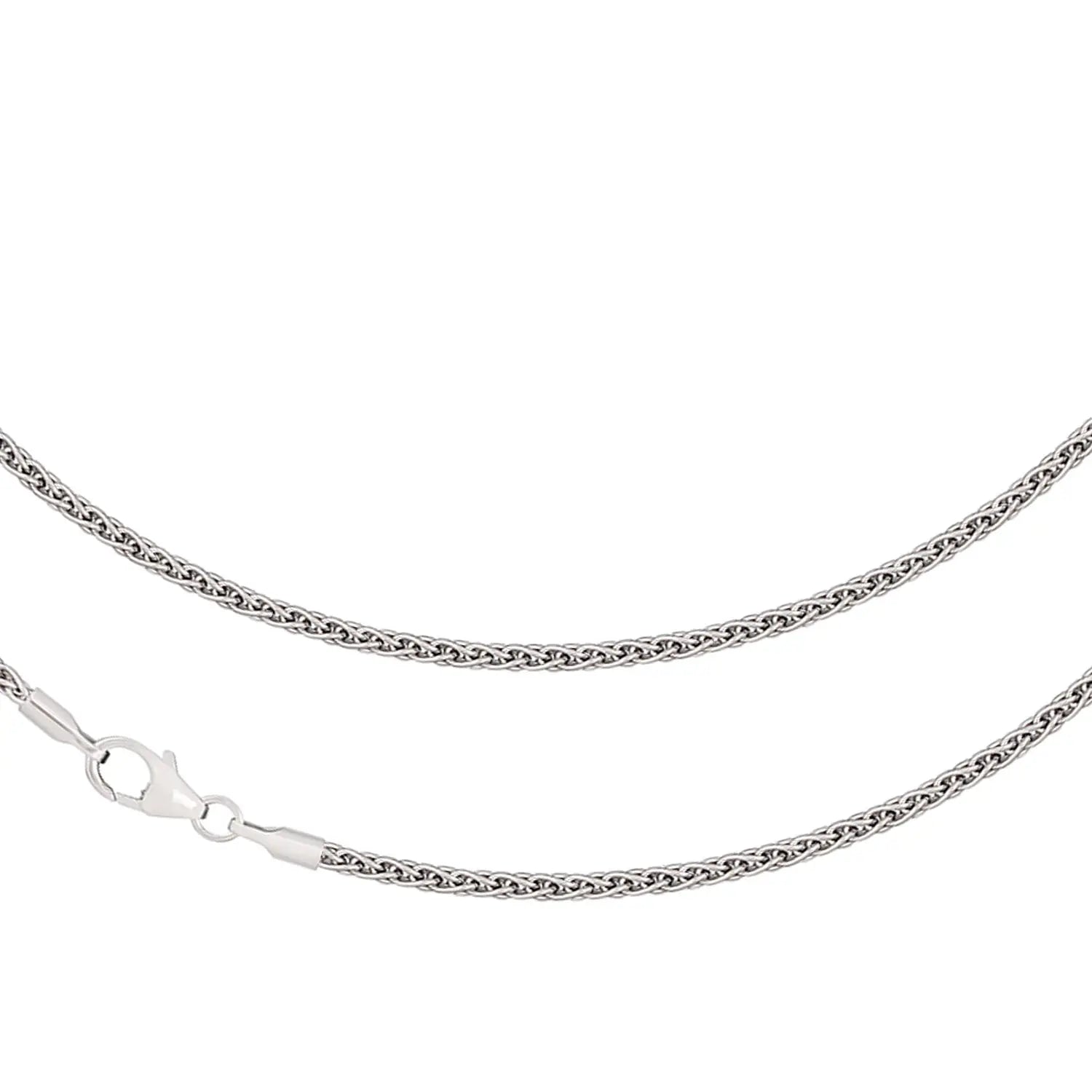 JB Collier Zopfkette 2,1 mm 750 Weißgold 36 - 60 cm
