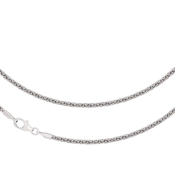 JB Collier Zopfkette 2,1 mm aus 750 Weißgold Eleganz JB Collier Zopfkette 2,1 mm aus 750 Weißgold Eleganz