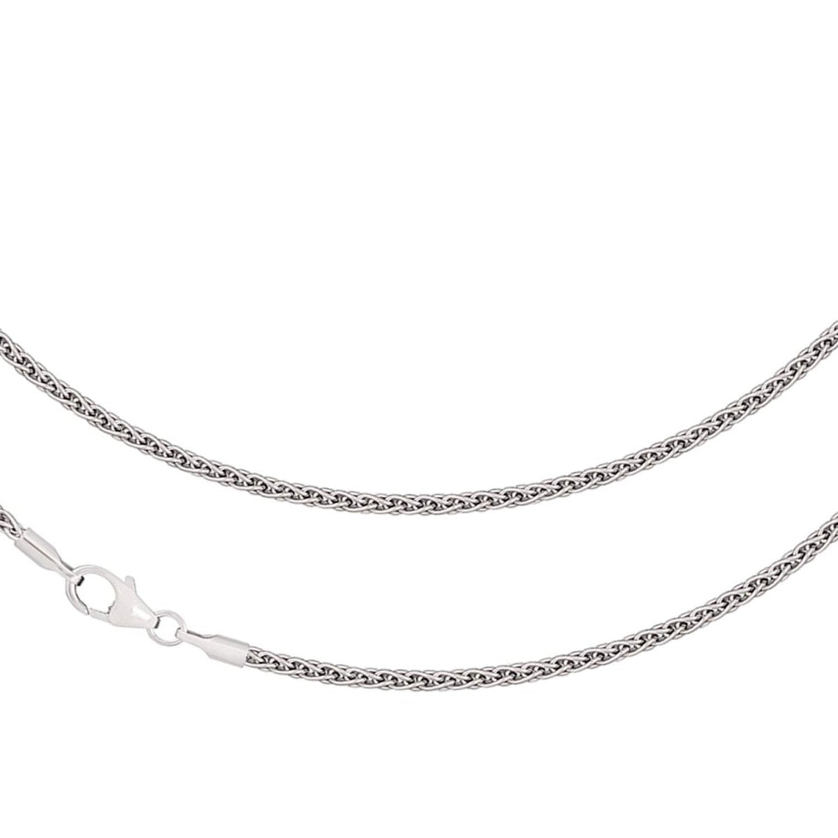 JB Collier Zopfkette 2,1 mm aus 750er Weißgold elegant