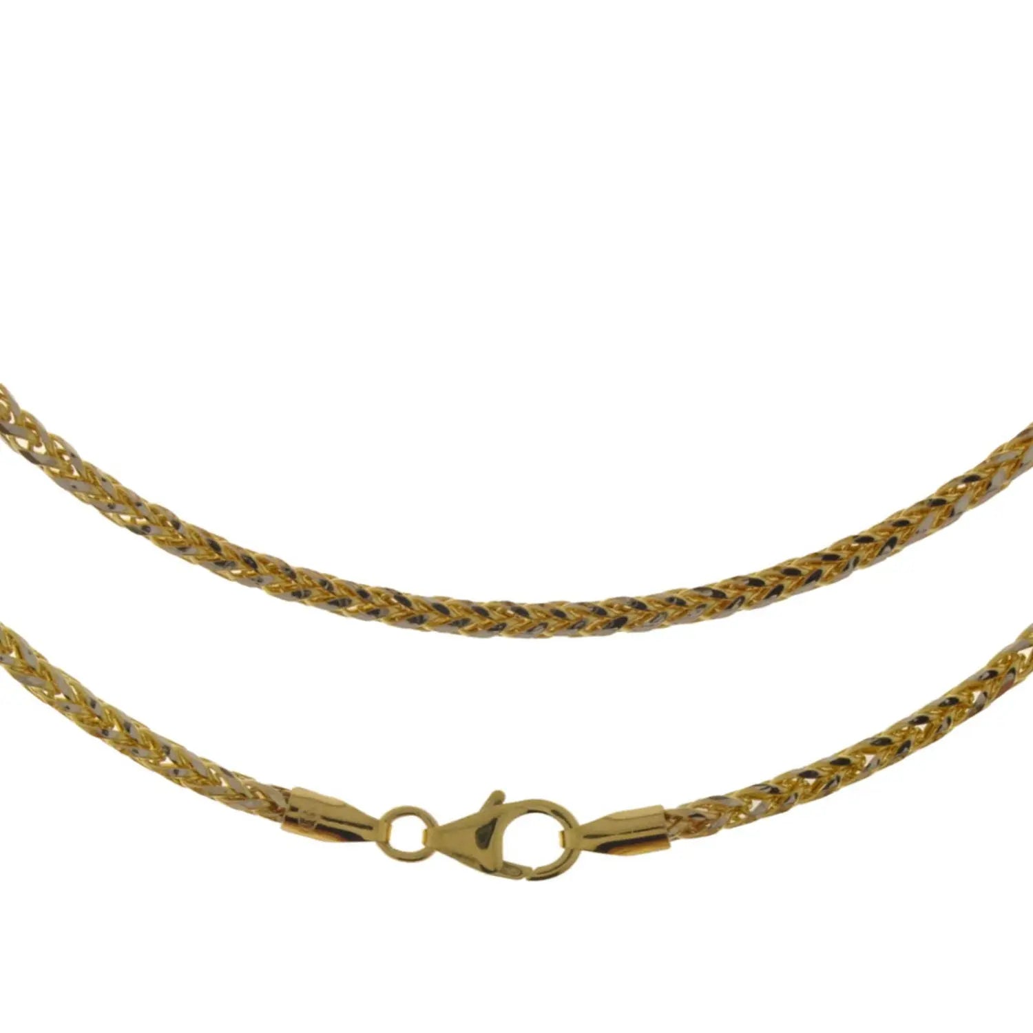 JB Collier Zopfkette 2,7 mm 750 Bicolorgold G - W 42 - 45 cm