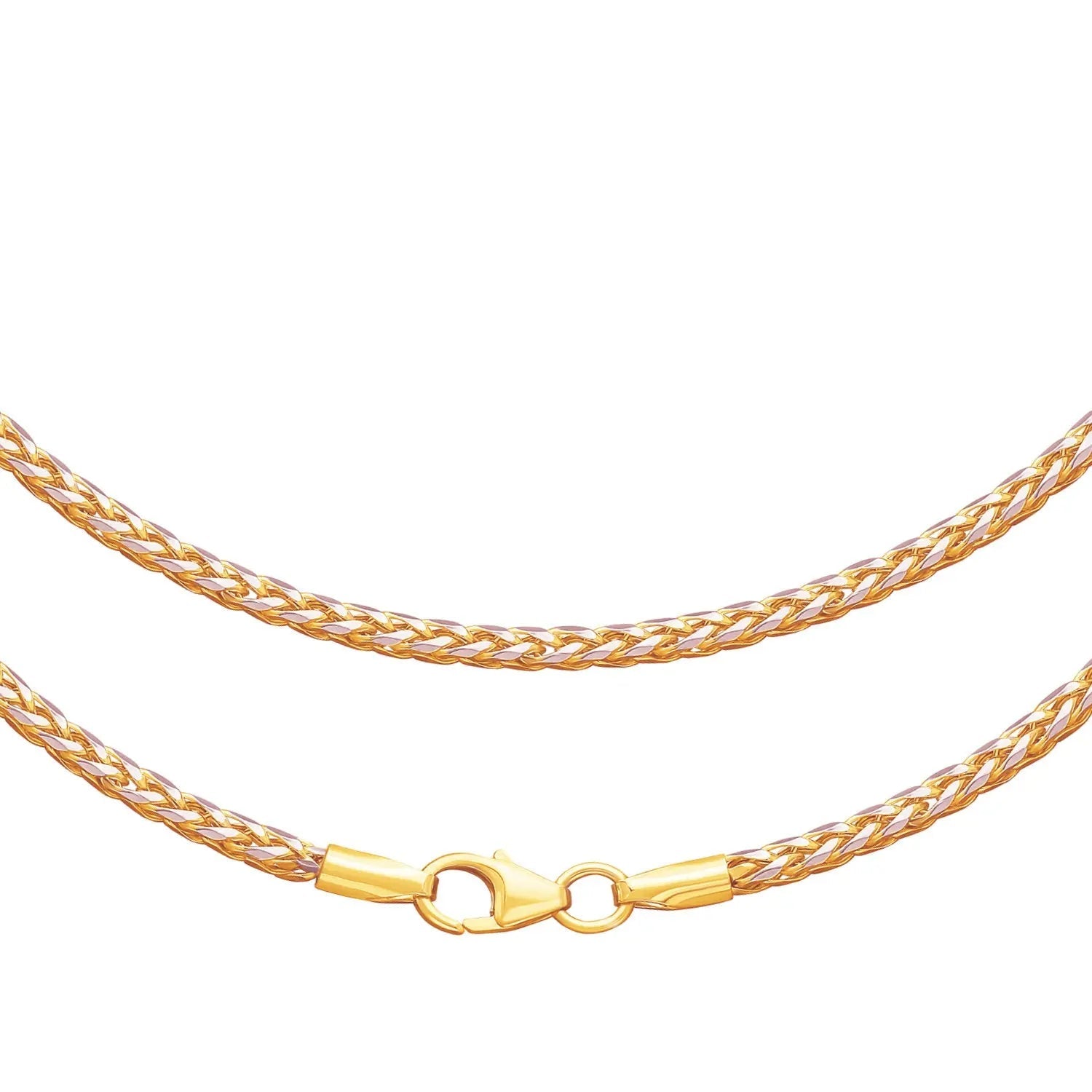 JB Collier Zopfkette rund 2,0 mm 585 Rhodiniert 42 - 60 cm