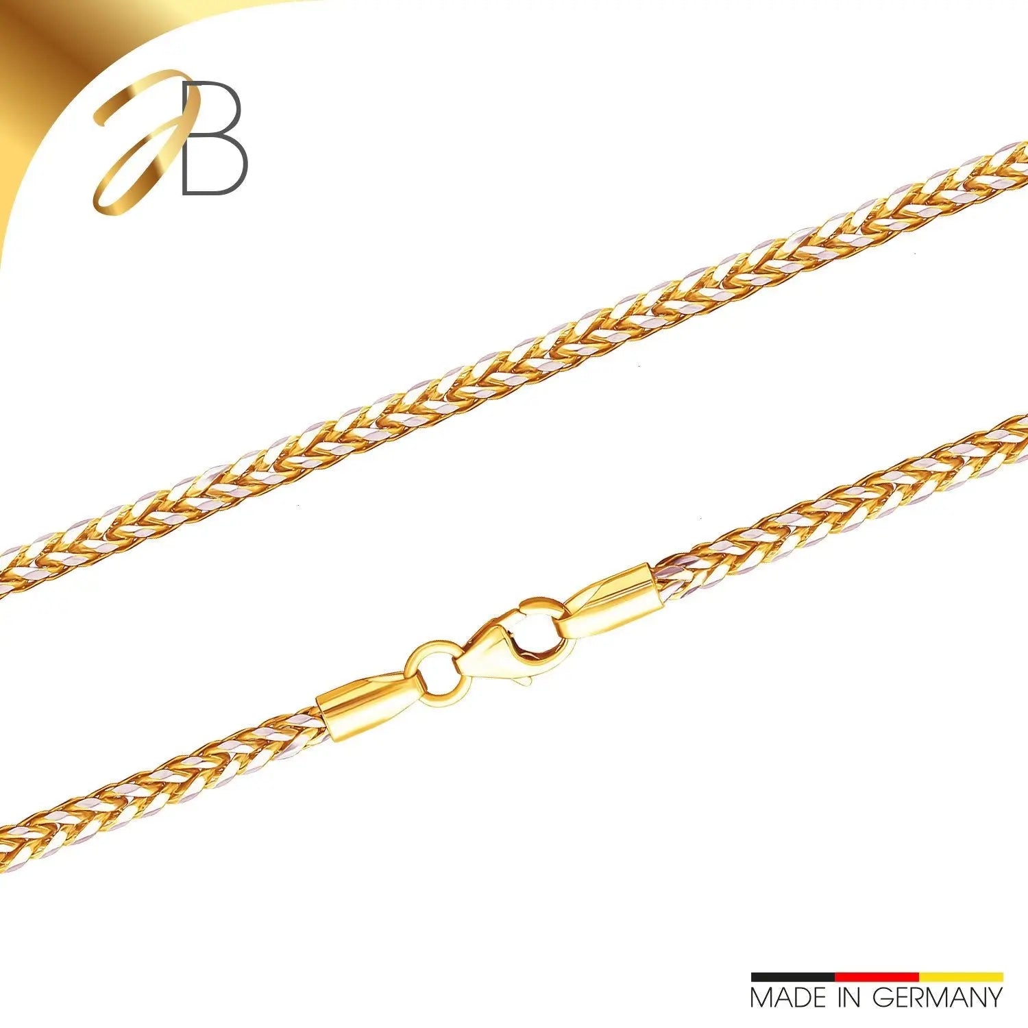 JB Collier Zopfkette rund 2,7 mm 585 Rhodiniert 42 - 60 cm