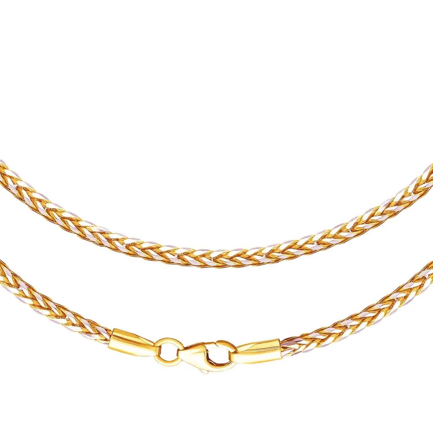 JB Collier Zopfkette rund 2,7 mm 585 Rhodiniert 42 - 60 cm