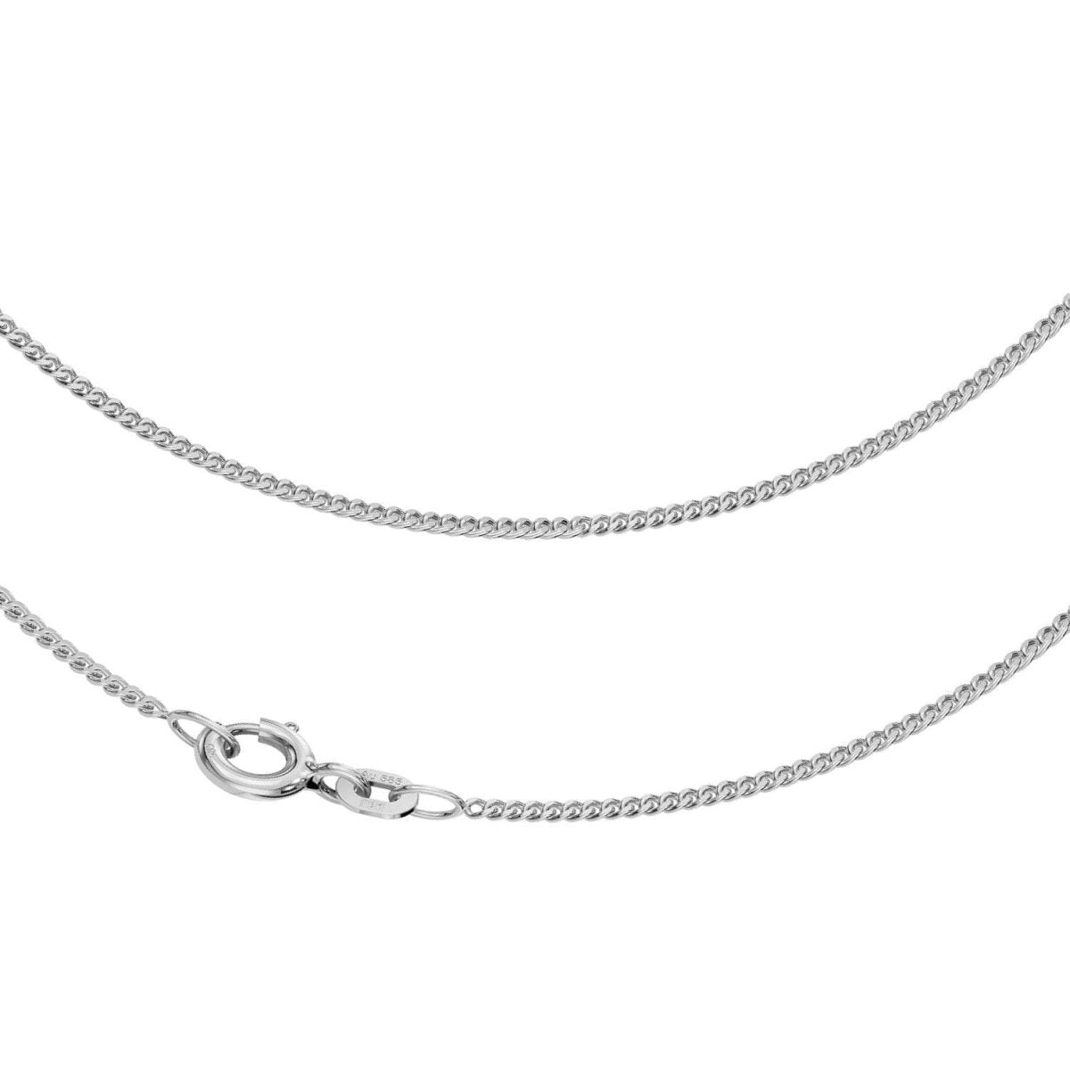 JB Damen Collier Panzer 1,2 mm Weißgold 585 14 Karat