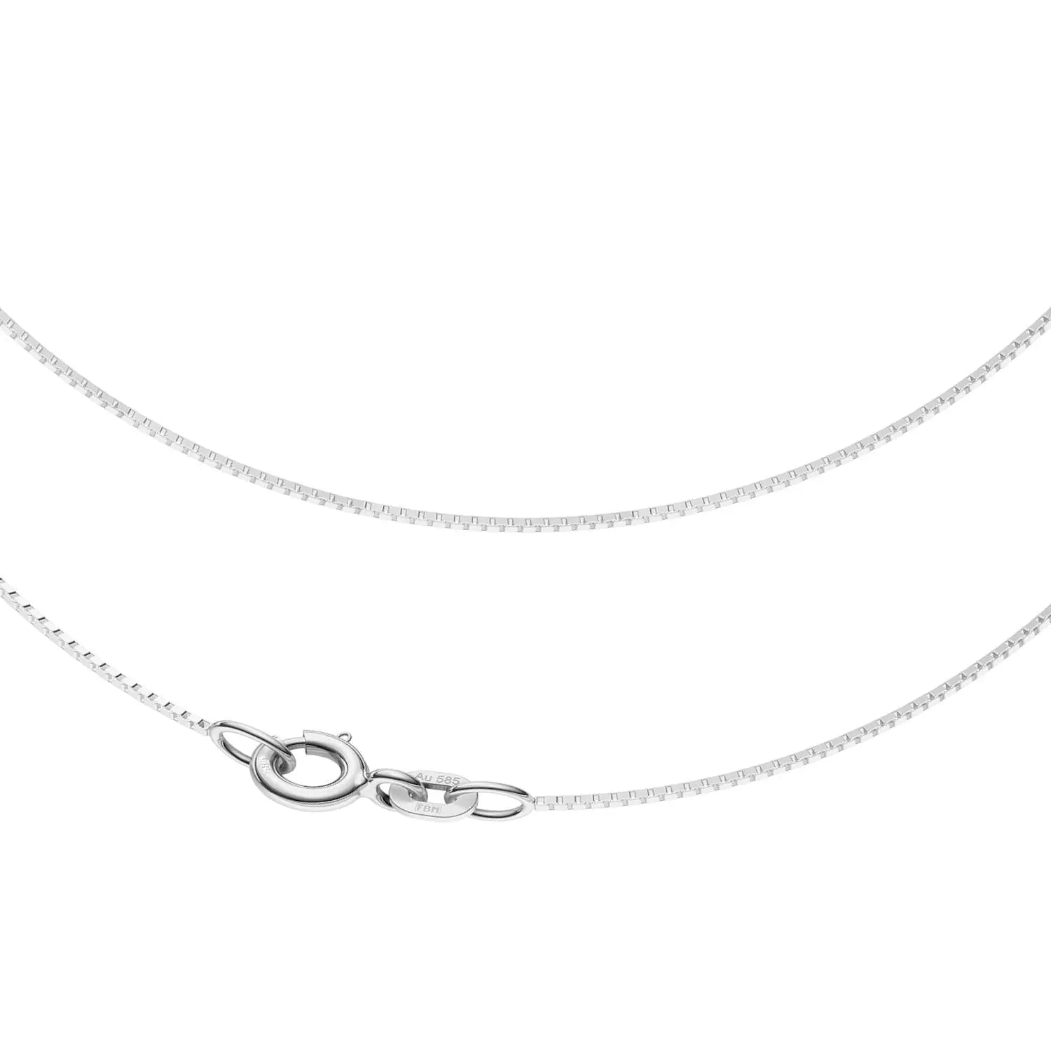 JB Damen Collier Venezia 0,7 mm Weißgold 585 14 Kt 34 - 50 cm