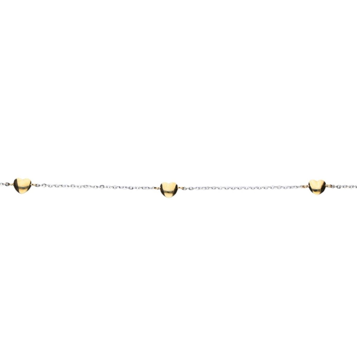 JB Damen Goldarmband Anker Diamantiert Bicolor 585 14 Kt