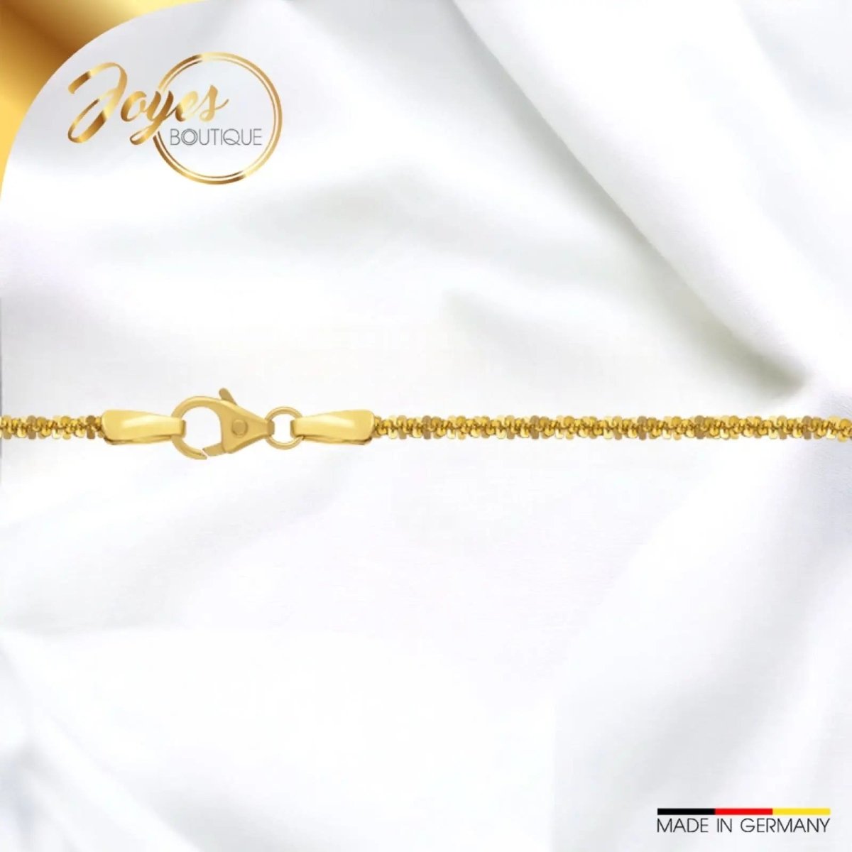 JB Damen Goldarmband Criss cross Kette 1.8 mm 585 - 14 Kt 19 cm
