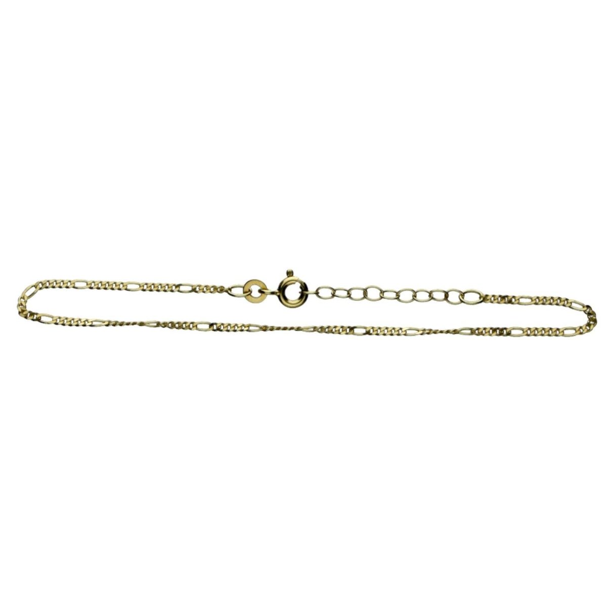 JB Damen Goldarmband Figaro Diamantiert 1,5 mm 333 8 Karat