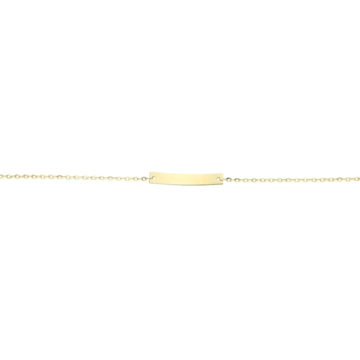 JB Damen ID Goldarmband Anker Diamantiert 585 - 14 Kt 16 cm
