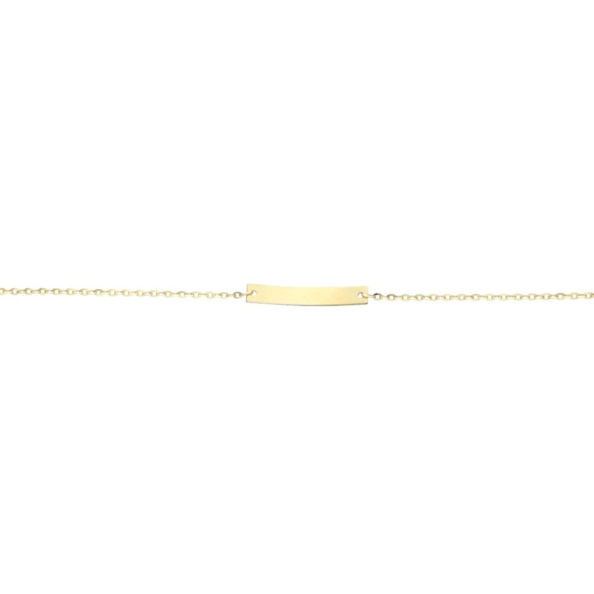 JB Damen ID Goldarmband Anker Diamantiert 585 14 Kt 1,9 g