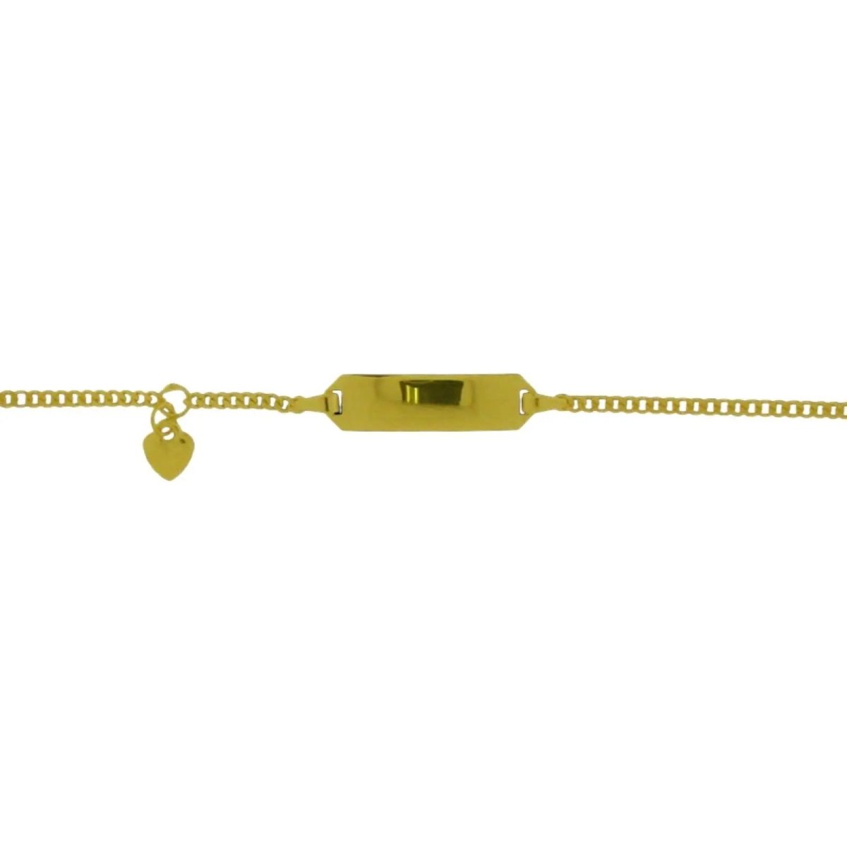 JB Damen ID Goldarmband Panzer1.7 mm 585 - 14 Kt 16 cm