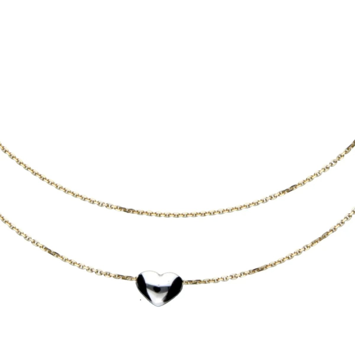 JB Edle Goldkette Ankerkette 585 - 14 K Bicolor G W 38 cm