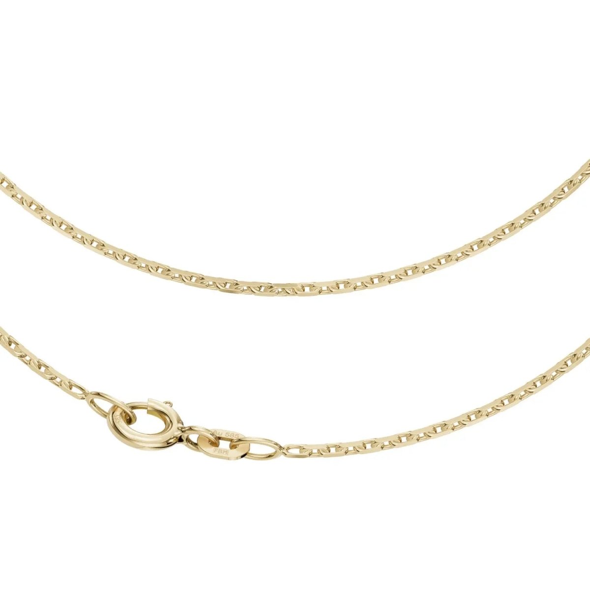 JB Edle Goldkette Ankerkette 585 - 14 K Gold 1,3 mm 42 cm