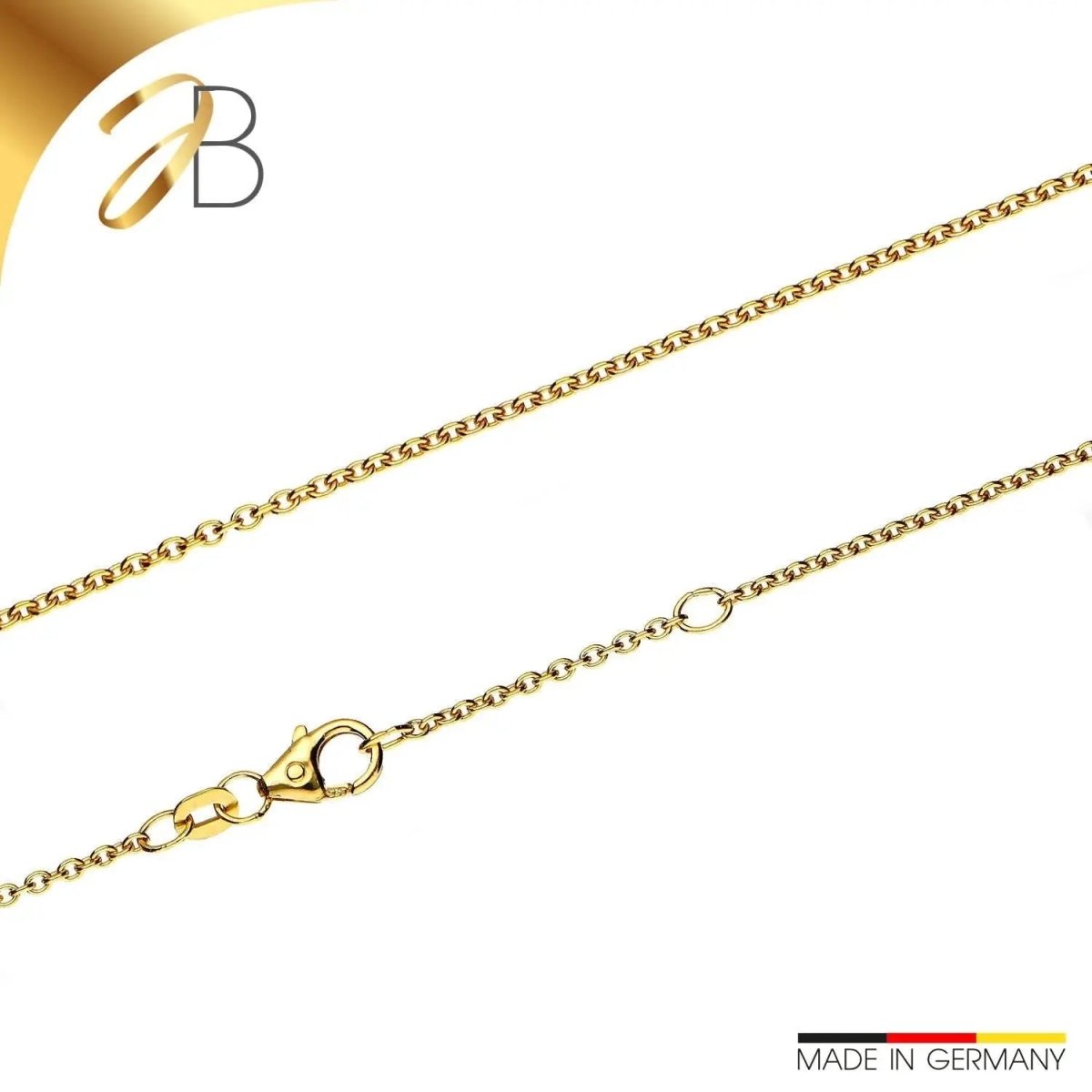 JB Edle Goldkette Ankerkette 585 - 14 K Gold 1,5 mm 45 cm