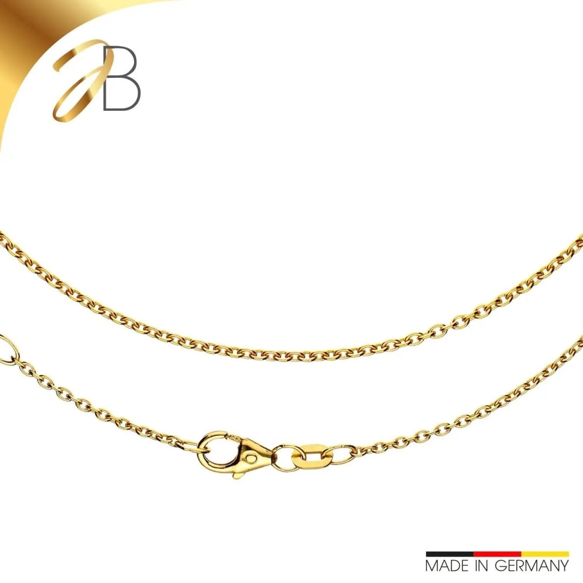 JB Edle Goldkette Ankerkette 585 - 14 K Gold 1,5 mm 45 cm
