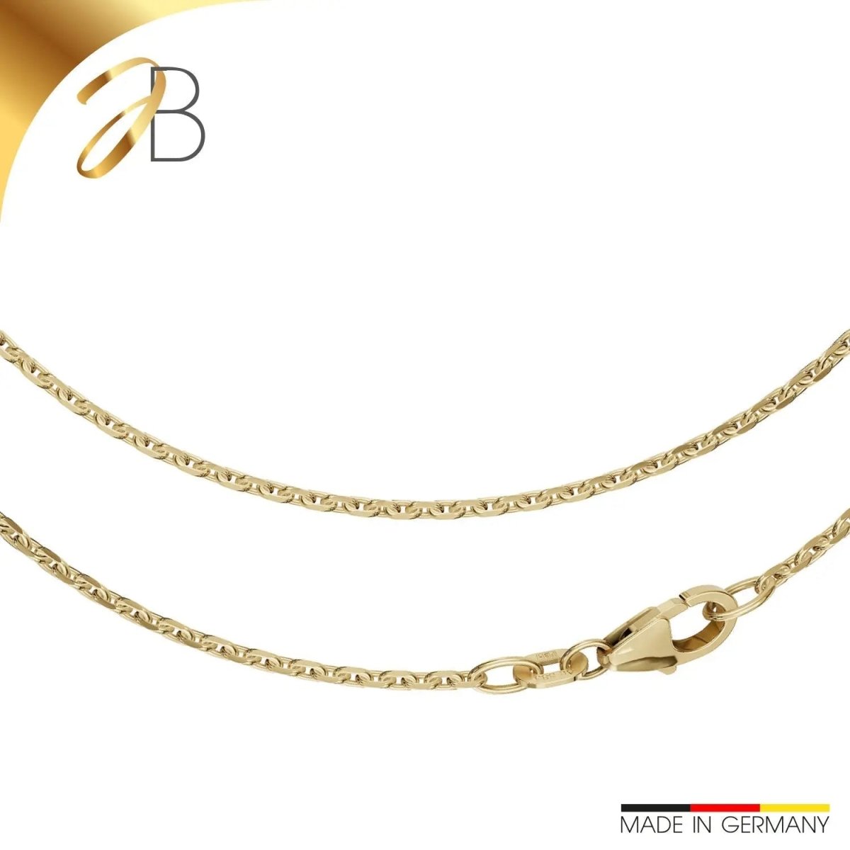 JB Edle Goldkette Ankerkette 585 - 14 K Gold 1,7 mm 40 cm