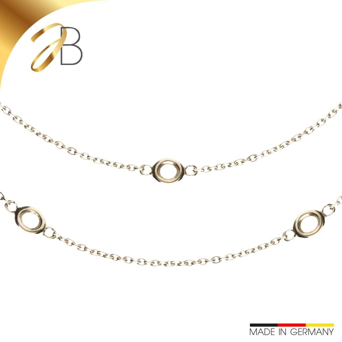 JB Edle Goldkette Ankerkette 585 14 K Gold 45 cm Damen Herren