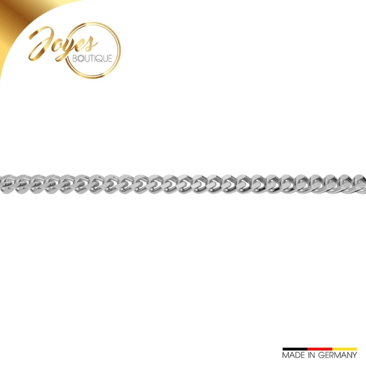 JB Edle Goldkette Ankerkette 585 - 14 K Weißgold 1,3 mm 45 cm