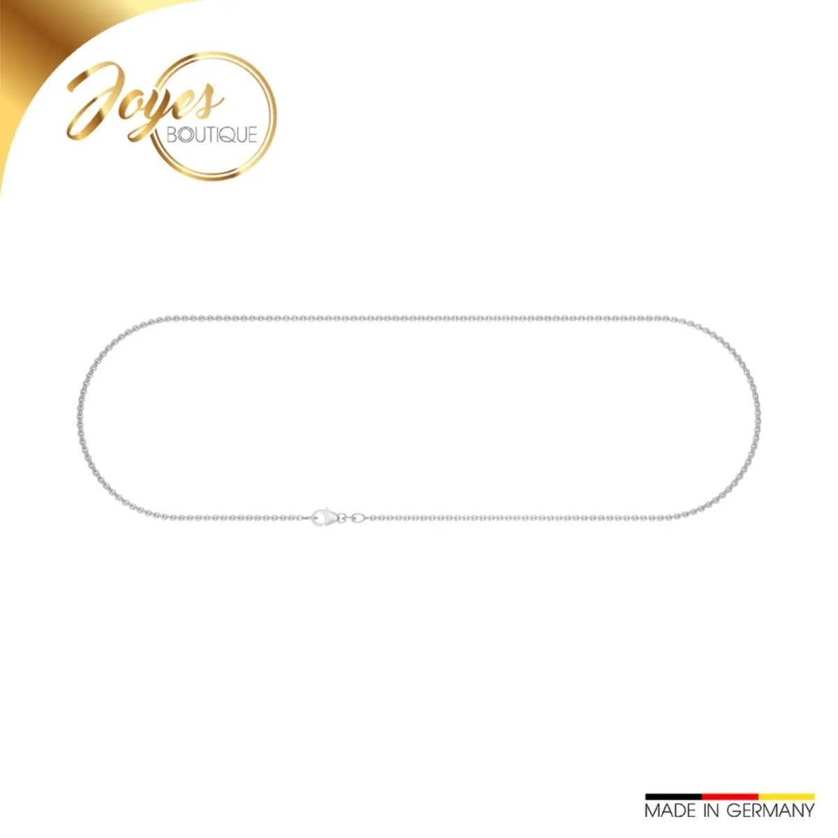 JB Edle Goldkette Ankerkette 585 - 14 K Weißgold 1,3 mm 45 cm