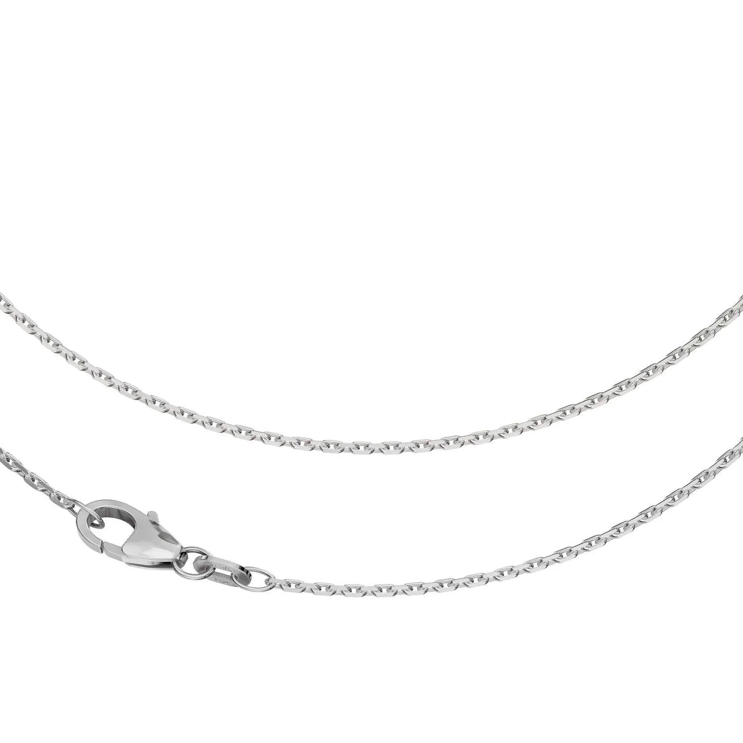 JB Edle Goldkette Ankerkette 585 - 14 K Weißgold 1,3 mm 50 cm